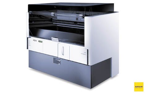 ИФА-фотометр, 405, 450, 492, 620, 650, 690 нм, планшеты, роботизированный, встроенный принтер, шейкер, инкубатор, Evolis, Bio-Rad