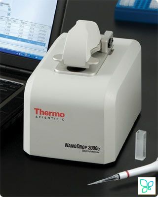 Спектрофотометр NanoDrop 2000C, микроячейка и кювета, 1 образец, Thermo