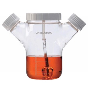 Биореактор, для клеток, стекло, 3000 мл, 3 порта, диаметр центрального/бокового отверстия – 100/45 мм, для клеток на микроносителях, Magna-Flex Complete, 1 шт., DWK (Duran, Wheaton, Kimble)