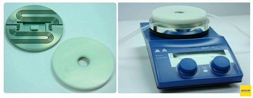 Адаптер для нагрева чипа, закрепленного в интерфейсе H, Dolomite Microfluidics