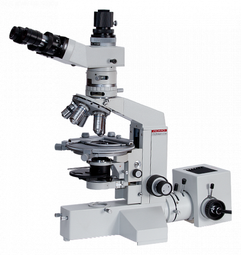 Микроскоп поляризационный ПОЛАМ Л-213М, проходящий свет, фокальное экранирование, фазовый контраст, ЛОМО