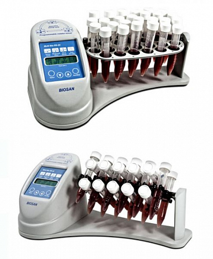 Ротационный перемешиватель Multi Bio RS-24 программируемый, 3 вида движения, 26х15 мм, 1,5-15 мл, Biosan
