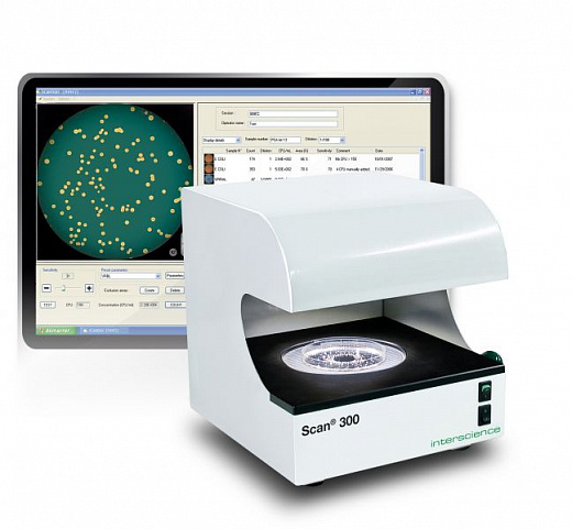 Счетчик колоний автоматическй Scan 300, черно-белый, 640х480, размер колоний 0,1 мм, Interscience