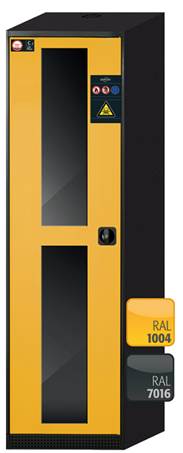 Шкаф для хранения химикатов, ширина 55 см, стеклянные окна, Asecos