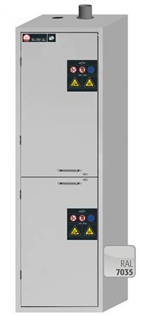 Шкаф для хранения негорючих опасных материалов, ширина 60 см, 4 полки, Asecos