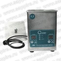 Ультразвуковая мойка 1,3 л, цифровая, нагрев до 65 °С, с  крышкой, с корзиной, 35 кГц, Сапфир