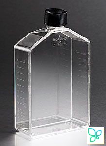 Флаконы культуральные 25 см2, треуг. скош. горло, не вент крыш., пов-ть ТС,  20 шт./уп., 500 шт./кор, Corning