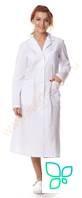Халат лабораторный женский, удобный крой, белый, размер M, 5шт, Россия
