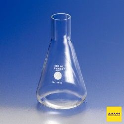 Колба качалочная, 1000 мл, стекло Pyrex, плоское дно, 1 шт., Pyrex (Corning)