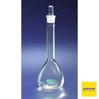 Колба мерная, 100 мл, d 60 мм, класс А, крышка 13, ПВХ, 6 шт./уп., 12 шт./кор., Pyrex (Corning)