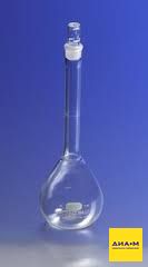Колба мерная, 100 мл, d 60 мм, класс А, крышка 13, сертификат, 1 шт., Pyrex (Corning)