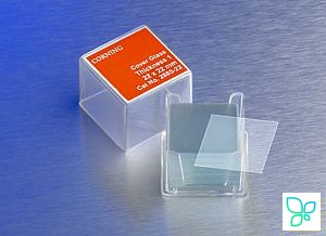 Стекло покровное, 22×22×0,17-0,25 мм, 100 шт/уп, 10 уп/кор, Pyrex (Corning)