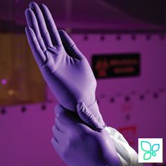 Перчатки нитриловые Purple Nitrile, фиолетовый цвет, длина 24 см, размер XS, 100 шт., Kimberly-Clark
