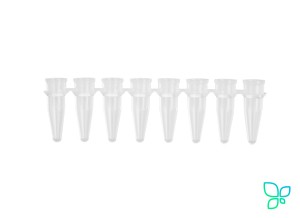 Пробирки для ПЦР в стрипах, 0.2 мл, 1×8, без крышек, цветные, полипропилен, 125 шт/уп, 1250 шт/кор., Axygen