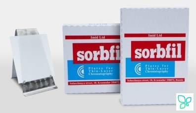Пластины ТСХ, 10х20 см, силикагель, УФ 254, на алюминии, 50 шт/уп, Sorbfil