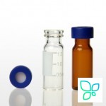 Крышка прозрачная, 11 мм с септой White PTFE/Red Silicone, толщина 1 мм, 100 шт/уп, Импорт